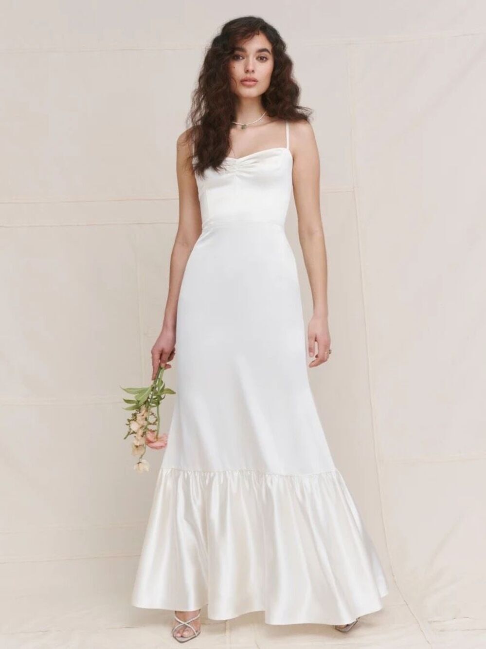 NEW NWT Reformation Venetia Silk Wedding Maxi Dress in Ivory Size 12